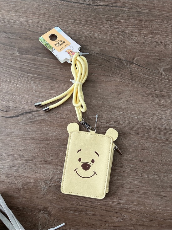 Disney Handbags - NWT Disney Yellow Winnie the Pooh Cardholder with Lanyard
